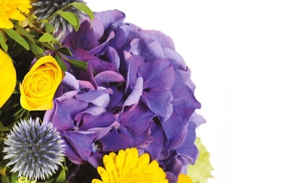 Bouquet De Fleurs Jaune Et Mauve Antoine 2 Bouquet De Fleurs Jaune Et Mauve Antoine – Image 2