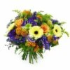 Bouquet Orange, Jaune & Violet "Amsterdam"