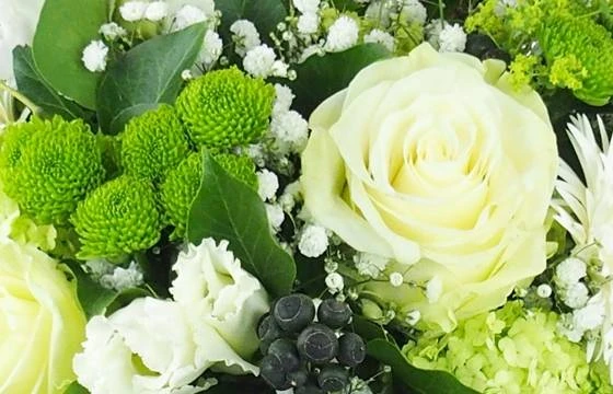 Bouquet Rond Blanc & Vert "Grenoble" 2 Bouquet Rond Blanc & Vert "Grenoble" – Image 2