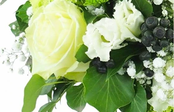 Bouquet Rond Blanc & Vert "Grenoble" 3 Bouquet Rond Blanc & Vert "Grenoble" – Image 3