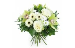 Bouquet Rond Blanc & Vert "Munich"