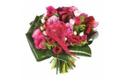 Bouquet Rond De Fleurs Roses Framboisine