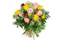 Bouquet Rond Multicolore Dame Rose