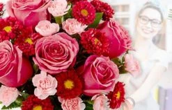 Bouquet Surprise Du Fleuriste Rose & Rouge