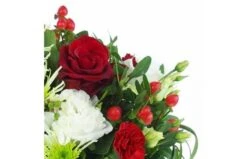 Bouquet Tourné Blanc, Vert & Rouge "Palerme" -L’Agitateur Floral Soldes bouquet tourne blanc vert rouge palerme 2