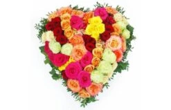 Coeur Deuil De Fleurs Colorées "Hérodote"