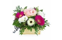 Composition Florale Rose & Blanche "Puebla"