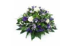 Coussin De Deuil Blanc & Violet-bleu "Neptune"