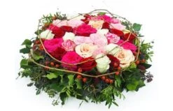 Coussin De Roses Rouges & Roses "Mycènes"