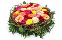 Coussin Deuil De Fleurs Colorées "Aristote"