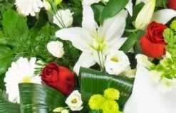 Gerbe De Fleurs Rouges & Blanches -L’Agitateur Floral Soldes gerbe de fleurs rouges blanches 3