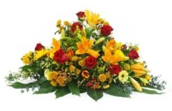 Raquette De Deuil Orange & Rouge "Hélios"